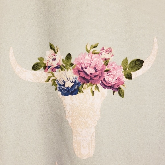 Altar'd State Cow Skull Kimono Small - Picture 5 of 5